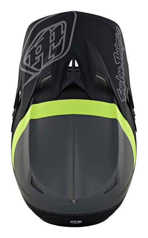Troy Lee Designs D3 Fiberlite Full Face Helmet - Slant - Gray