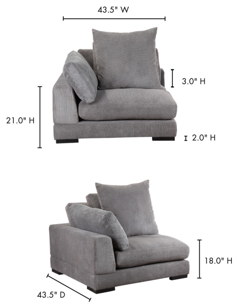 Tumble Corner Cappuccino   Transitional   Armchairs And Accent Chairs   by Kolibri Decor  Houzz