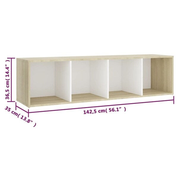 TV Cabinets 2 pcs White and Sonoma Oak 56.1