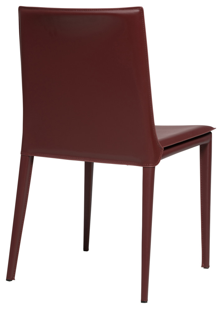 Elite Living Hilton (Set of 2) Modern Leather Upholstered Dining Chair   Midcentury   Dining Chairs   by Elite Living  Houzz