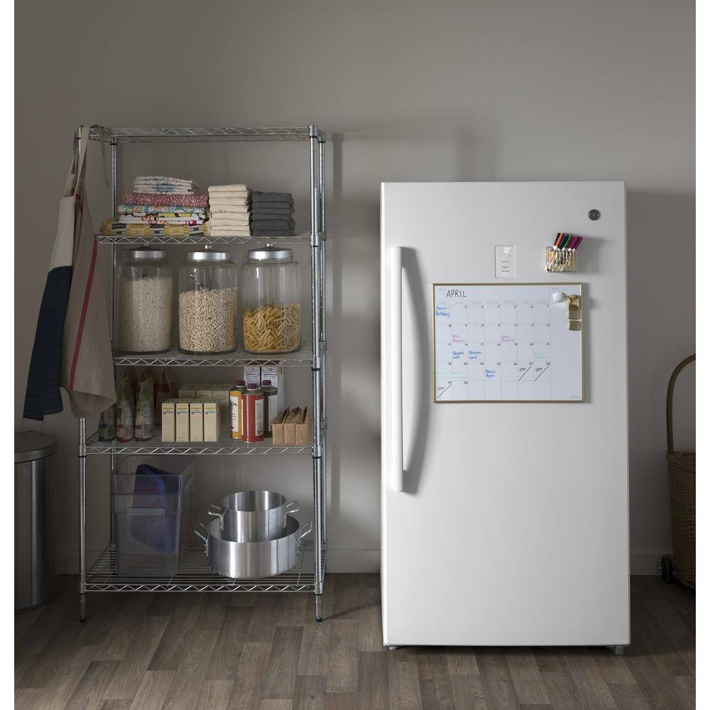 GE Garage Ready 17.3 cu. ft. Frost Free Defrost Upright Freezer in White FUF17DLRWW