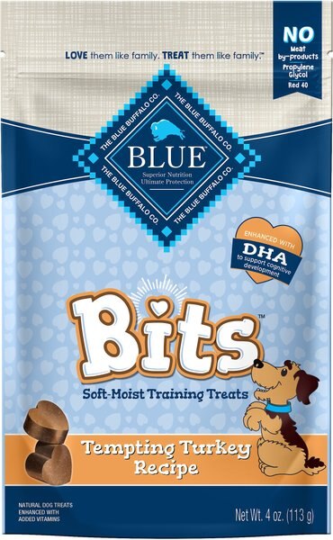 Blue Buffalo Blue Bits Tempting Turkey Recipe Soft-Moist Training Dog Treats