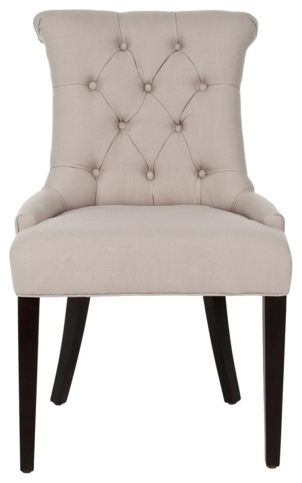 Randi 20 quotH Tufted Side Chair Set of 2 Taupe   Transitional   Dining Chairs   by Virgil Stanis Design  Houzz