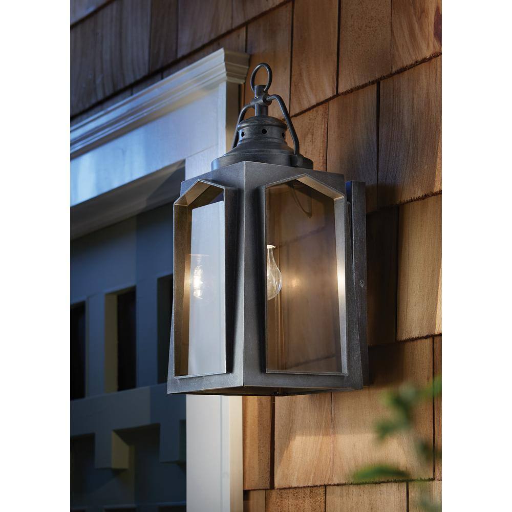 Home Decorators Collection 1-Light Charred Iron Outdoor Wall Lantern Sconce HD-1509