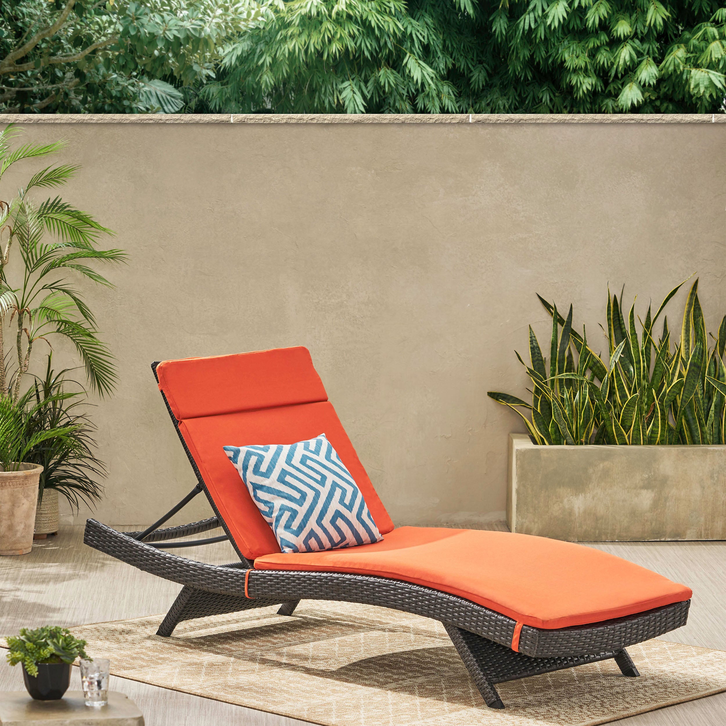 Savana Outdoor Wicker Lounge with Water Resistant Cushion