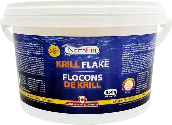 NorthFin Krill Flake Formula Fish Food， 350-g jar