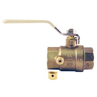 Apollo 34 in. Brass Ball Valve with Waste NPT Full-Port THD95A304