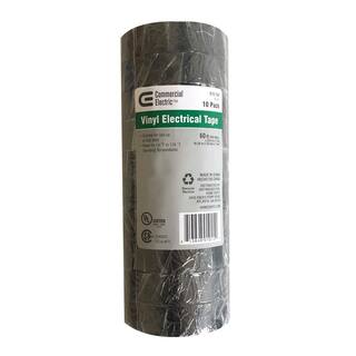 Commercial Electric 7 mil Vinyl Electrical Tape - Black (10-Pack) 30002653