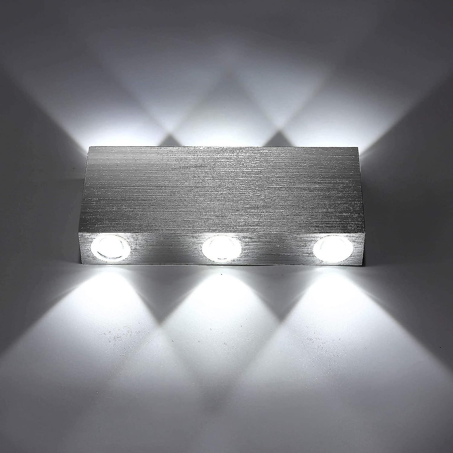 18w Led Wall Light Indoor Wall Lamp Modern Square Up Down Aluminum Lighting Decoration Light Cold Wh