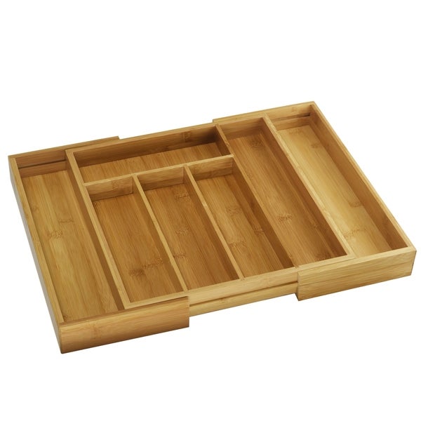 YBM HOME Bamboo Cutlery and Knives Tool Tray