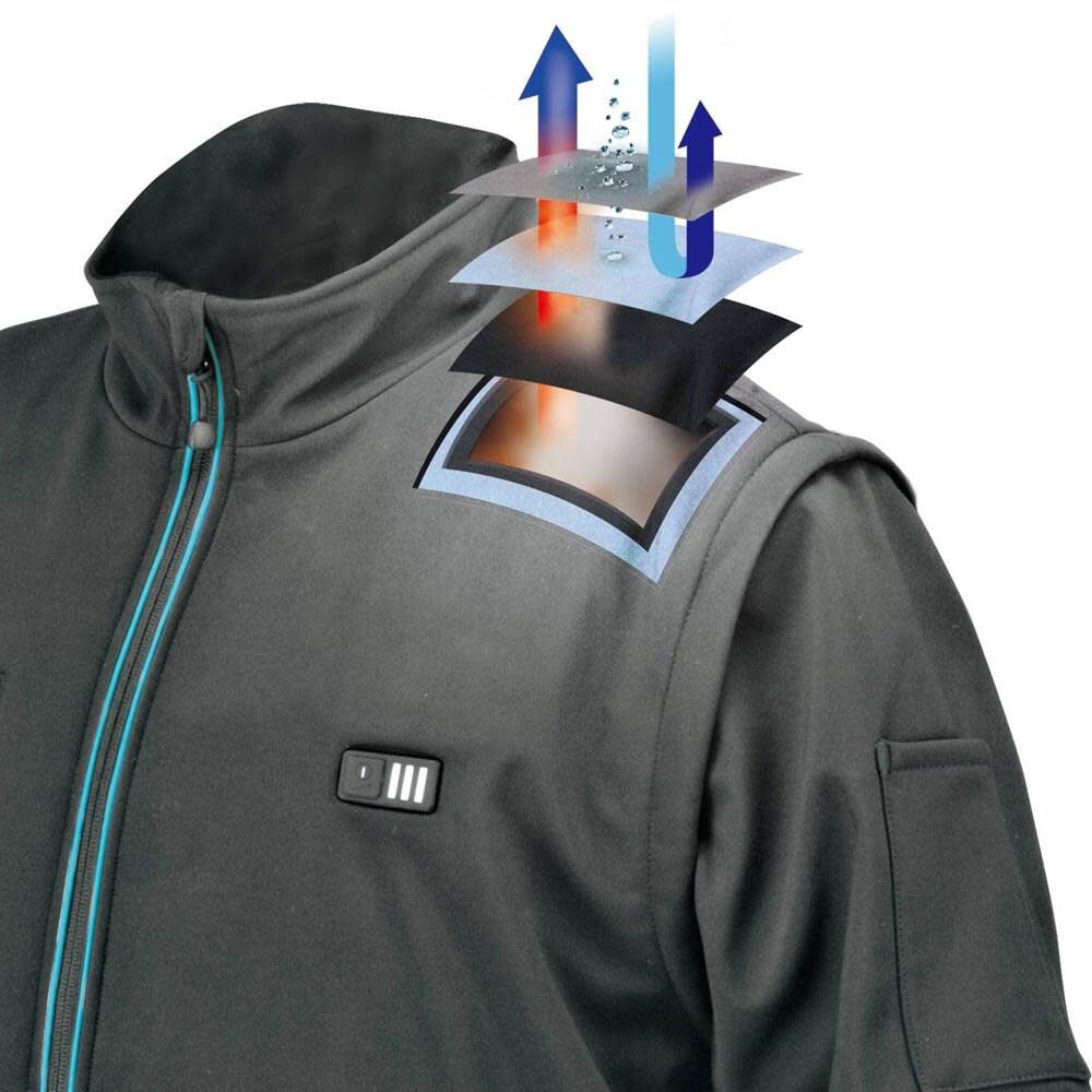 Makita 12 Volt Max CXT Lithium-Ion Cordless Heated Jacket (Jacket Only) CJ102DZXL from Makita