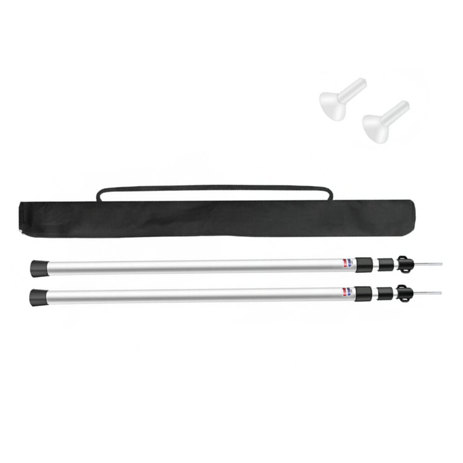 2Pcs 90" Waterproof Cloth Rod Adjustable Tent Canopy Poles Aluminum Alloy