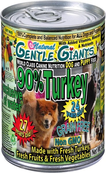 Gentle Giants Non-GMO Dog and Puppy Grain-Free Turkey Wet Dog Food