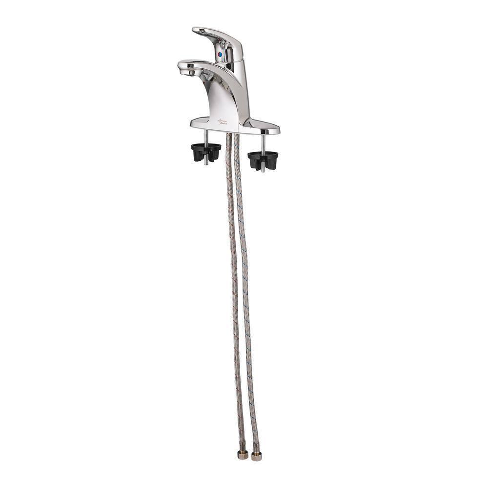 American Standard Colony Pro 4 in Centerset SingleHandle LowArc Bathroom Faucet with PopUp Drain in Polished Chrome