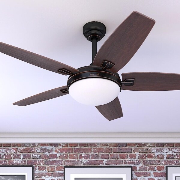 Honeywell Carmel Espresso Bronze Ceiling Fan with Integrated Light and Remote - 48-inch Shopping - The Best Deals on Ceiling Fans | 22393897