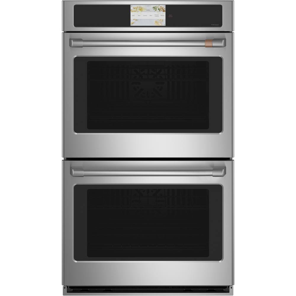 Cafe 30 in. Smart Double Electric Wall Oven with Convection Self-Cleaning in Stainless Steel CTD70DP2NS1