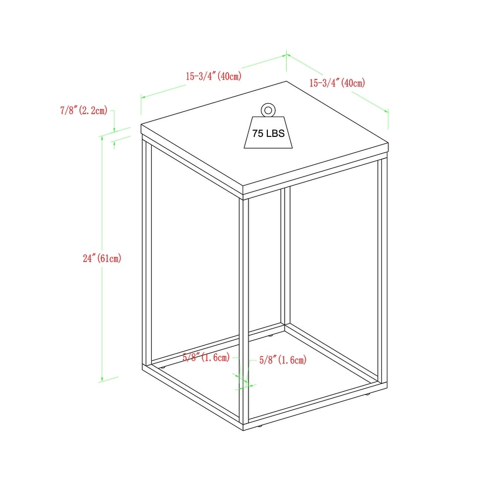 Middlebrook Geller Square Modern Side Table