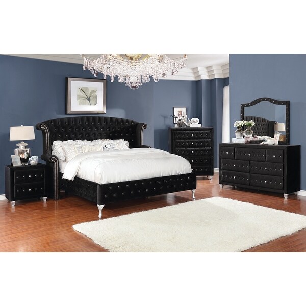 Audrey 2-piece Upholstered Tufted Bedroom Set with Chest - - 34936344