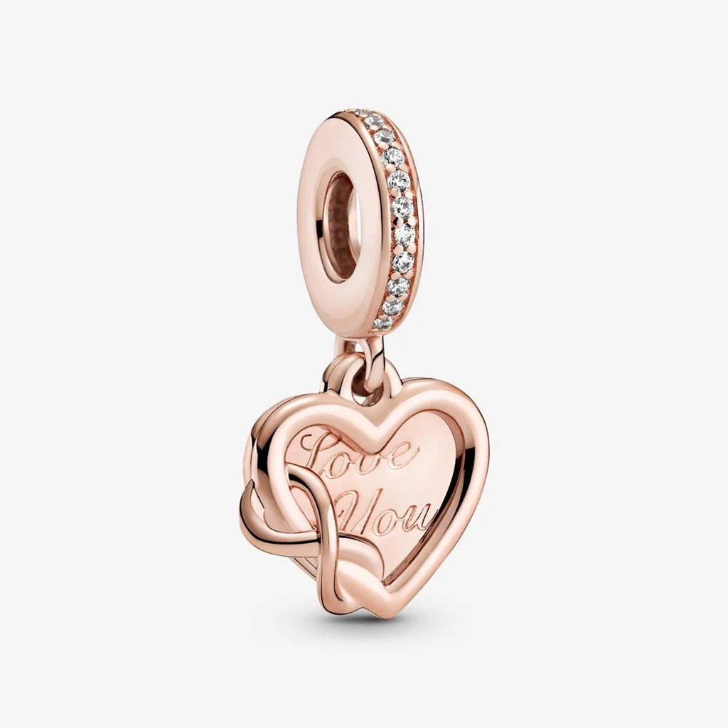 PANDORA  Love You Infinity Heart Dangle Charm