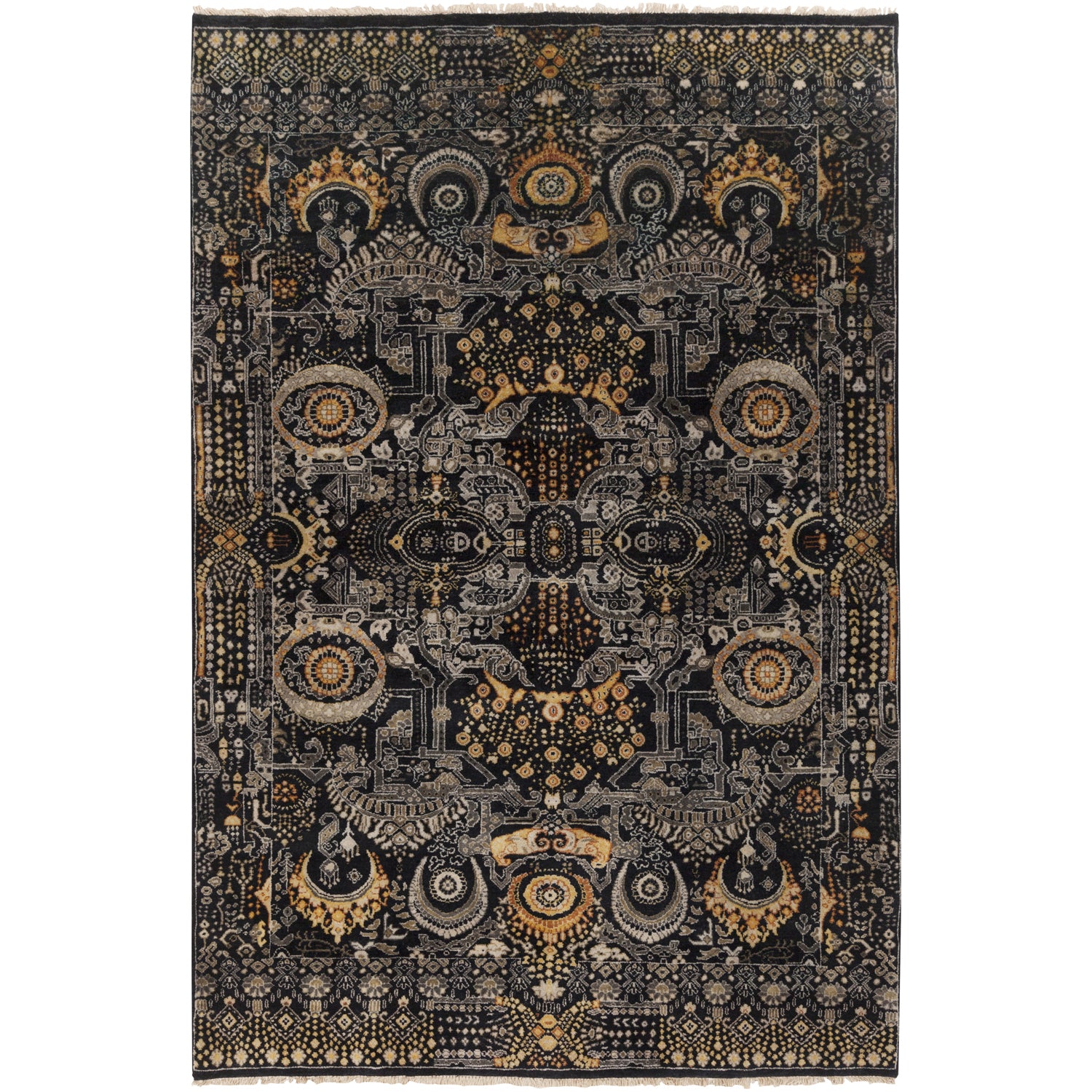 Empress Rug in Black & Gold