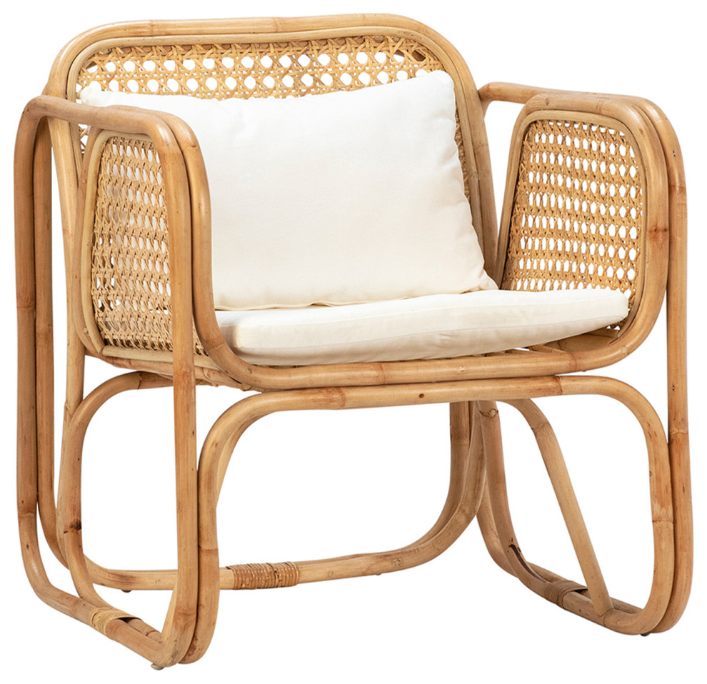 Classic Cane and Bamboo Arm Chair   Tropical   Armchairs And Accent Chairs   by Design Mix Furniture  Houzz