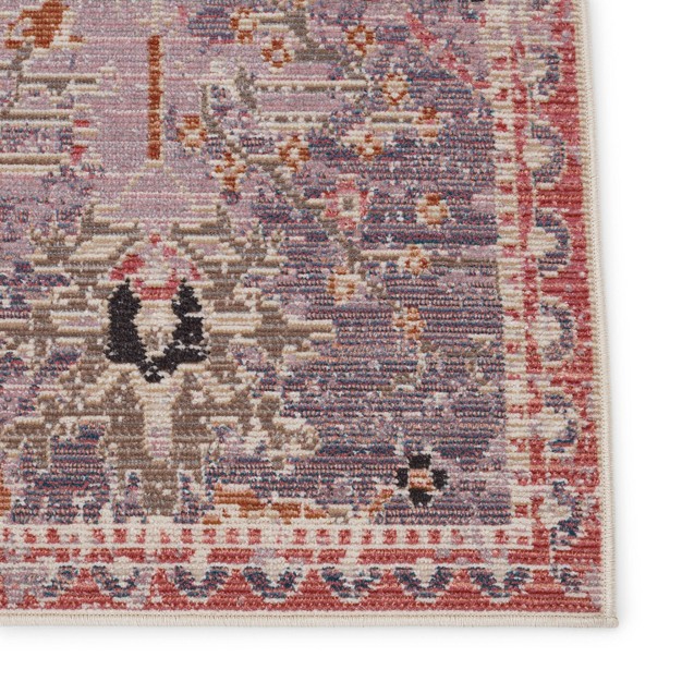 Elva Indoor outdoor Oriental Area Rug Purple gold Jaipur Living