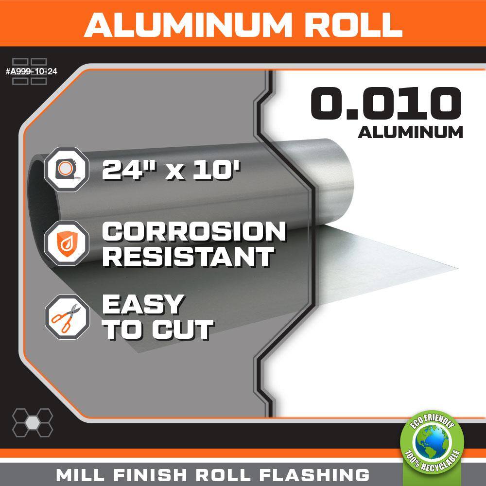Gibraltar Building Products 24 in. x 10 ft. Economy Aluminum Roll Valley Flashing A999-10-24