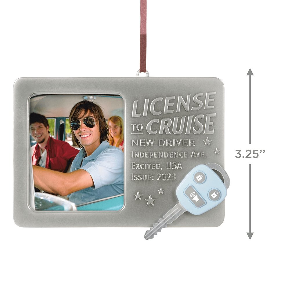 Hallmark  License to Cruise 2023 Metal Photo Frame Ornament (181)