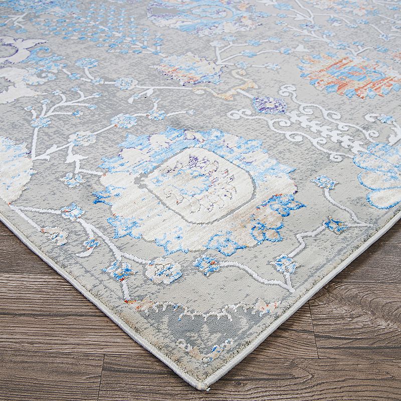 Couristan Vibrata Mandala Multi-Pewter Area Rug