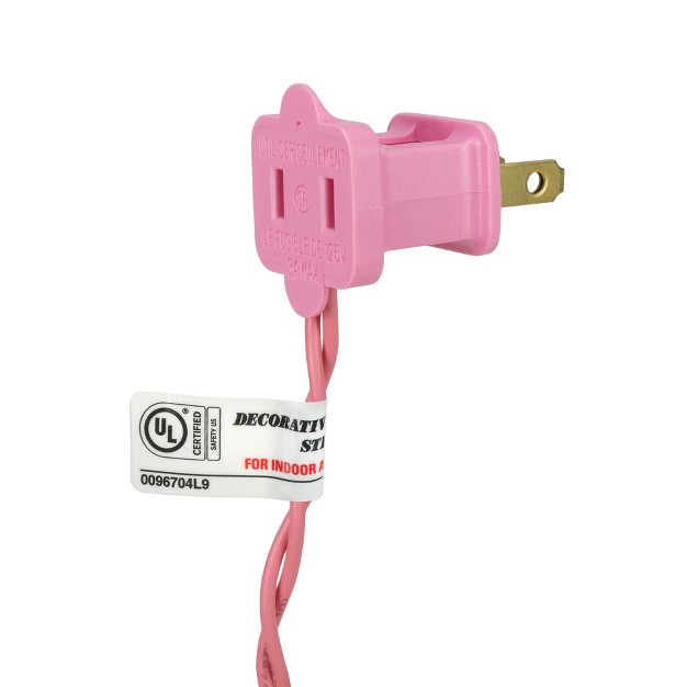 Northlight 100ct Pink Mini Christmas Light Set 20ft Pink Wire