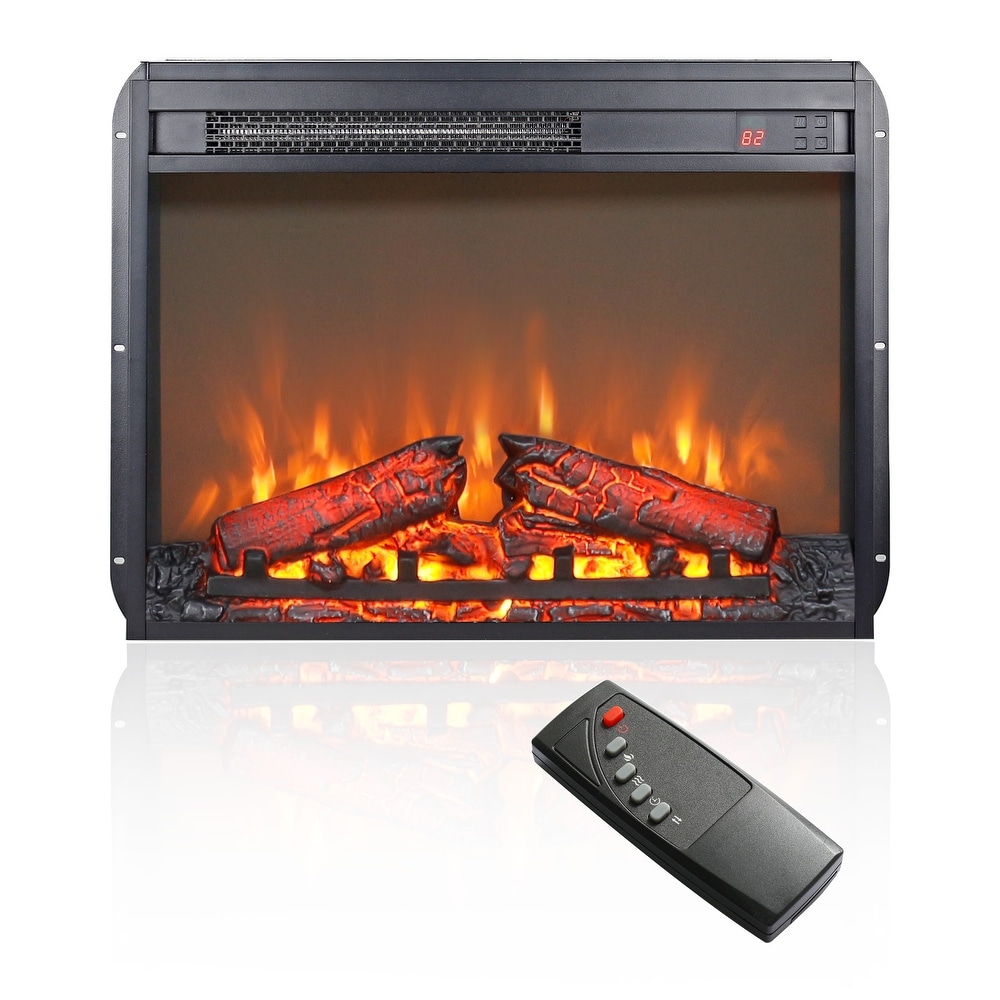 1400W Heater Electric Fireplace Insert w/Remote Control with Timer