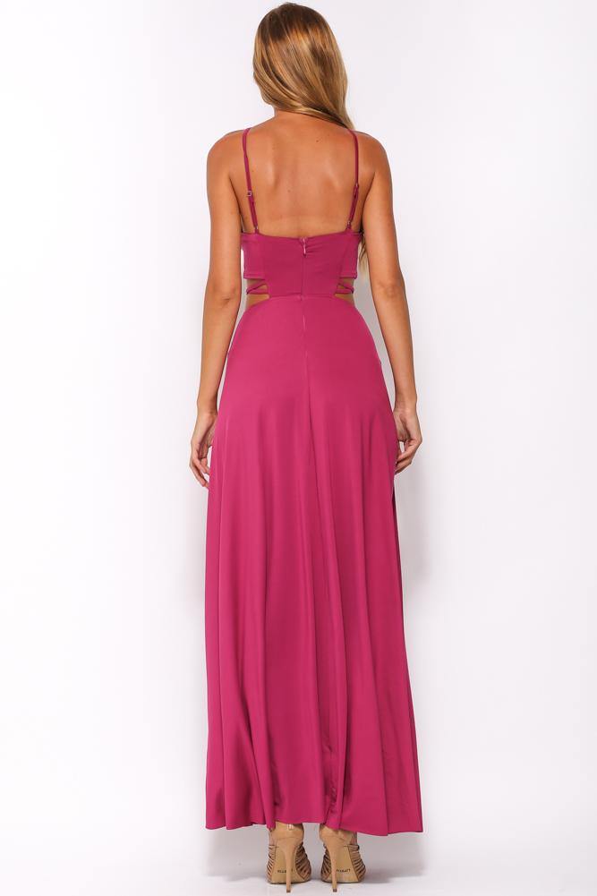 Kiss My Lips Maxi Dress Fuchsia