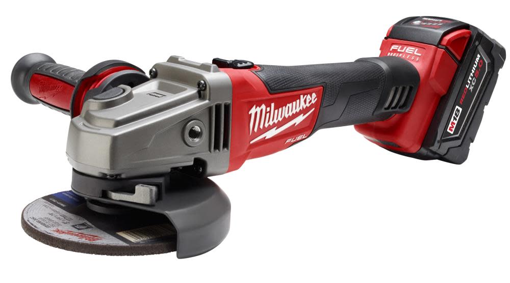 Milwaukee M18 FUEL 4-1/2 In. / 5 In. Grinder Slide Switch Lock-On 1 Battery 2781-21 from Milwaukee