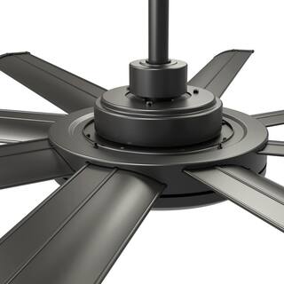 Parrot Uncle Kaitylyn 60 in. Matte Black Downrod Mount LED Ceiling Fan with Light and Remote Control F6105110V