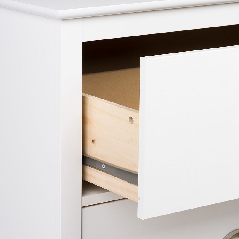 Prepac Yaletown 1-Drawer Tall White Nightstand