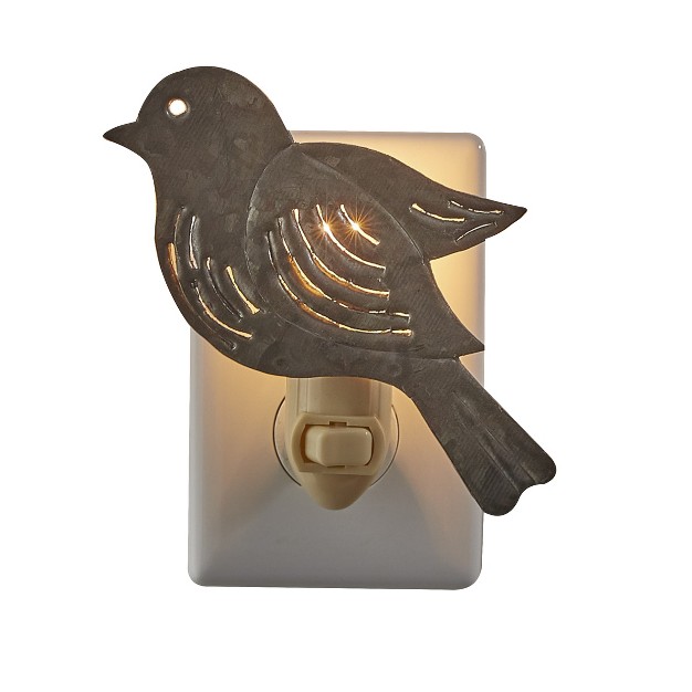 Galvanized Bird Night Light