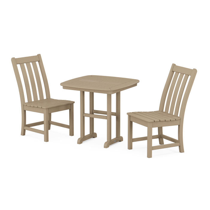 Polywood Vineyard Side Chair 3-Piece Dining Set in Vintage Finish PWS1228-1-V