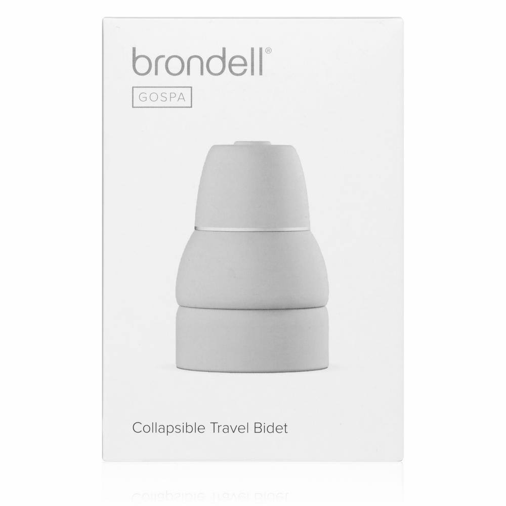 Brondell GoSpa Collapsible Portable Travel Bidet with Retractable Nozzle in Gray GS-60GRA