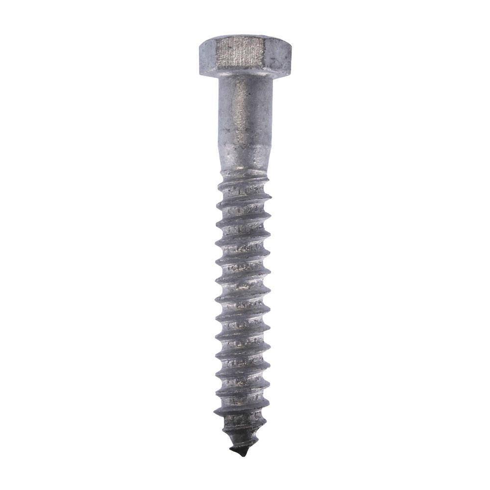 Everbilt 12 in. x 3- 12 in. Galvanized Hex Drive Hex Head Lag Screw 804686