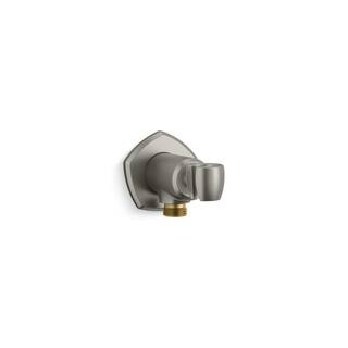 KOHLER Occasion Wall-Mount Handshower Holder with Supply Elbow and Check Valve in Vibrant Brushed Nickel 27117-BN