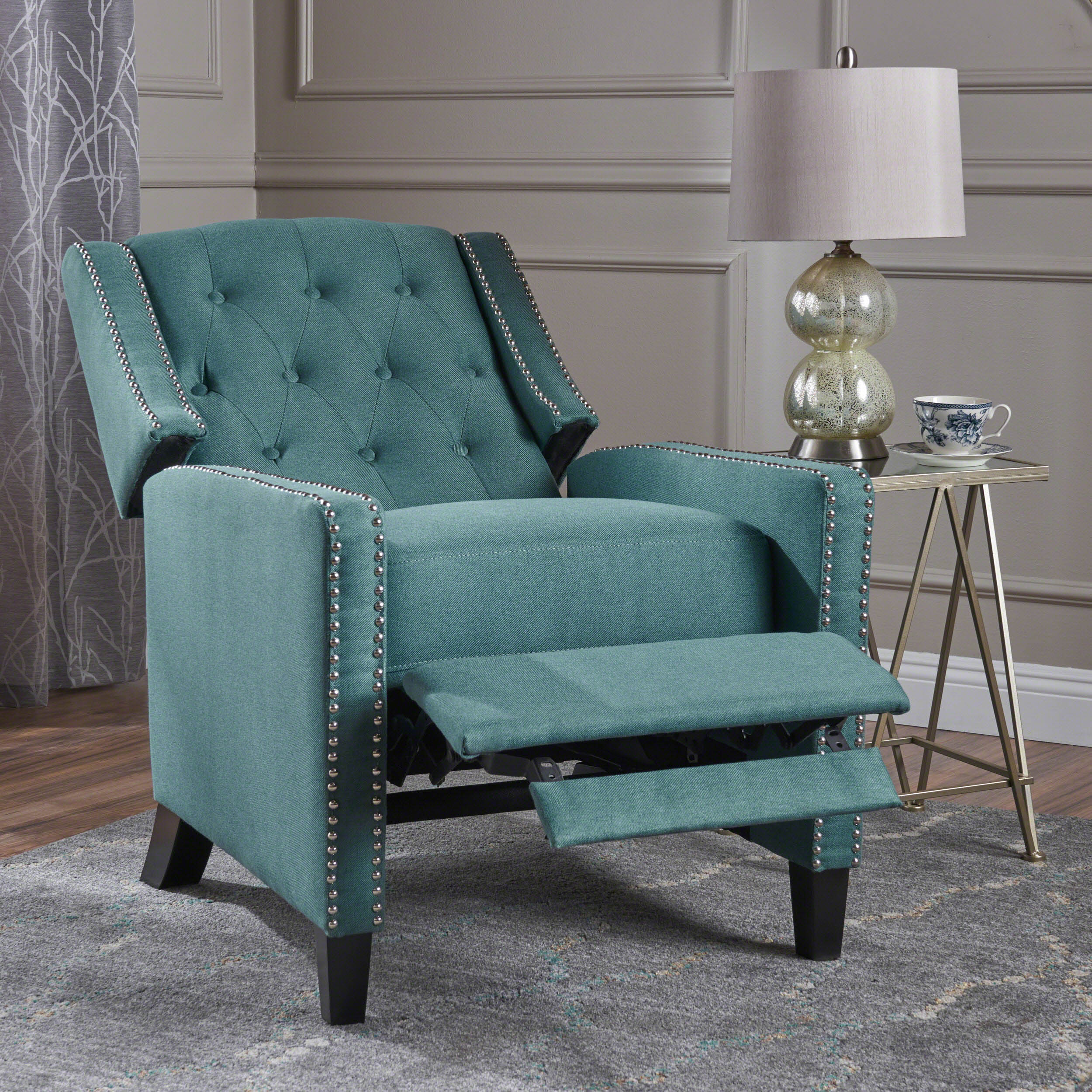 Izaak Tufted Back Fabric Recliner Chair