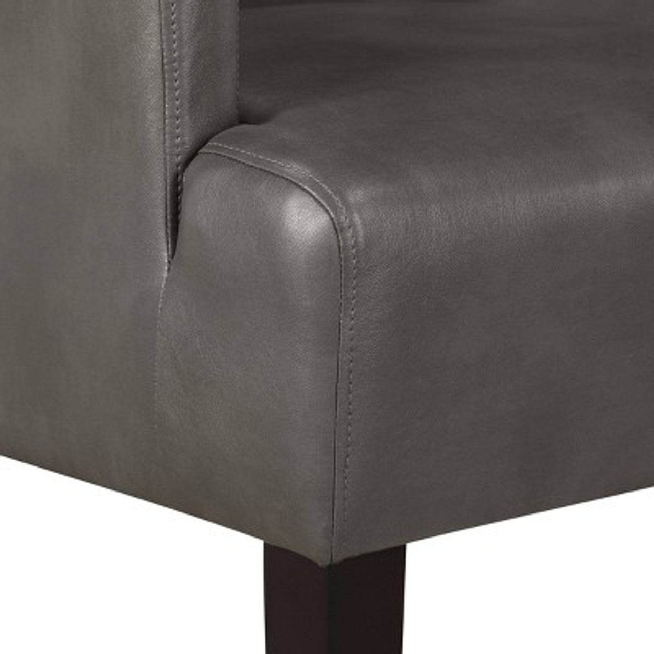 Main Street Guest Chair Pewter Faux Leather - OSP Home Furnishings