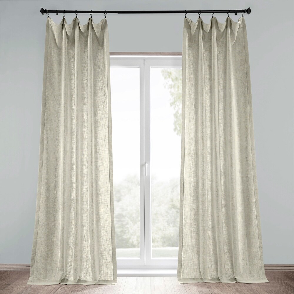 Exclusive Fabrics Heavy Faux Linen Curtain (1 Panel)