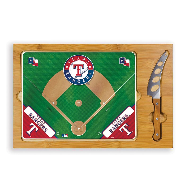 Picnic Time Texas Rangers Icon Rectangular Cutting Board Gift Set