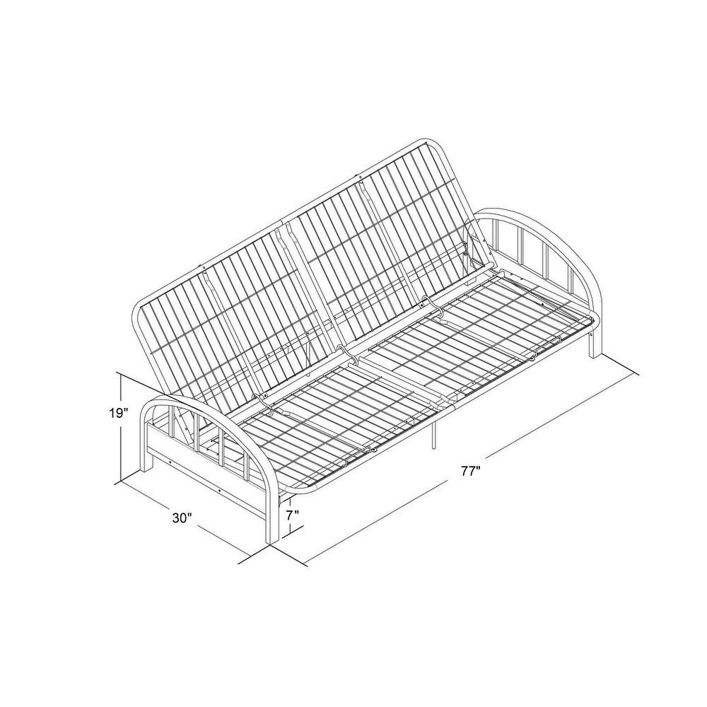 DHP Aiden Black Futon Frame