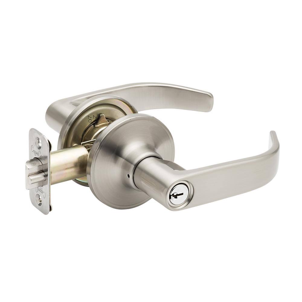 Copper Creek Erin Satin Stainless Keyed Entry Door Handle EL1240SS