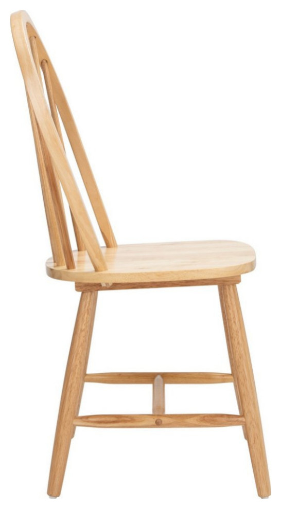 Newton Spindle Back Dining Chair  Set of 2  Natural   Midcentury   Dining Chairs   by V.S.D Furniture  Houzz