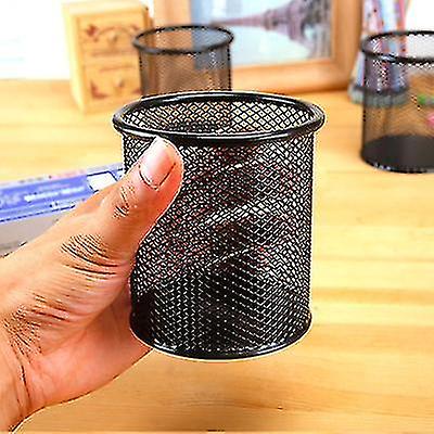 Mesh Pen Holder Metal Pen Holder Desktop Storage Bucket Office Supplies