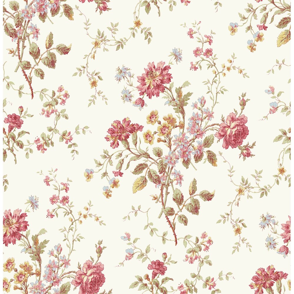 Seabrook Designs Flower Bunch Unpasted Wallpaper