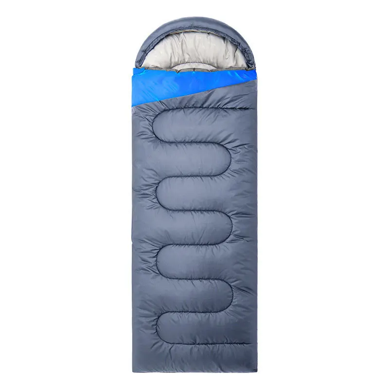 Stock Materials Hot Sale Winter Sleeping Bag Envelop with hood Waterproof Outdoor Camping